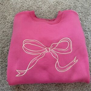 Pink Bow Crewneck
